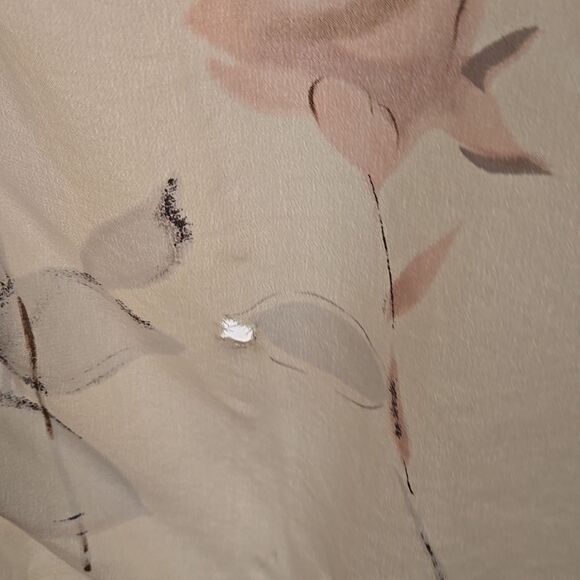 Halston Vintage Silk Floral Print Maxi Robe - Picture 8 of 10